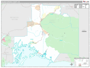 Valdez Cordova County Wall Map Premium Style